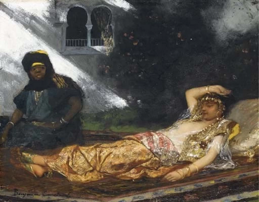 Jean - Joseph Benjamin, Constant, 118, Odalisca sdraiata e la sua serva